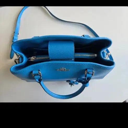 [BUNJANG] Coach Blue Leather Tote Bag / 코치 가방 블루 토트백