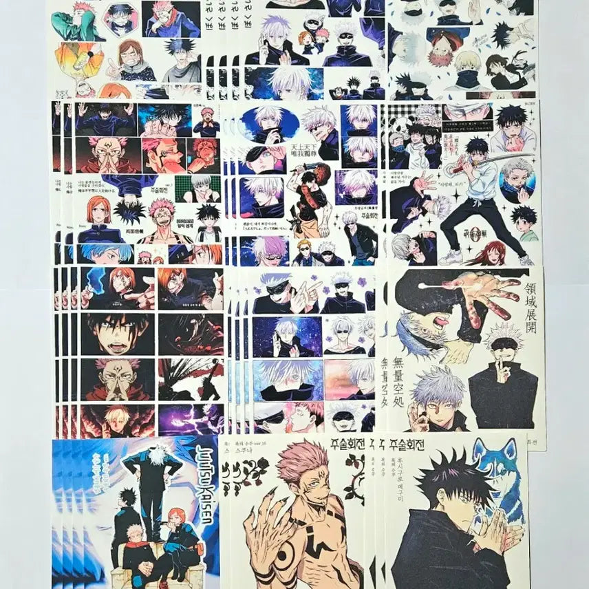 [BUNJANG] Jujutsu Kaisen Anime Stickers Die-cut Pack / 주술회전 애니 인믹 인스 다꾸 스티커 띵 처분