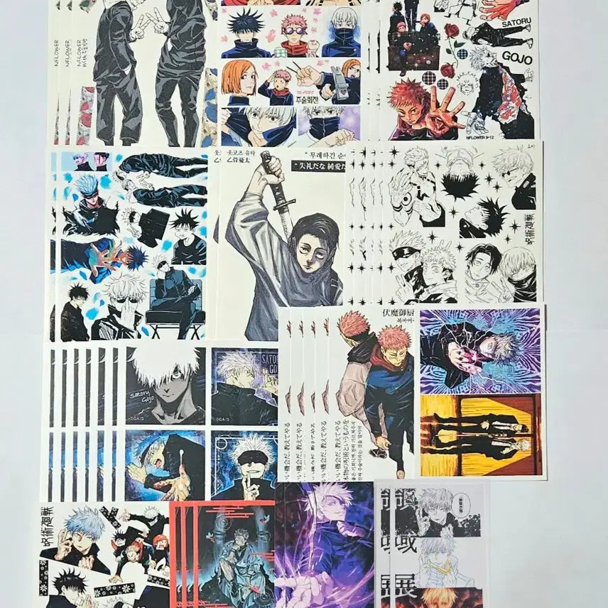 [BUNJANG] Jujutsu Kaisen Anime Stickers Die-cut Pack / 주술회전 애니 인믹 인스 다꾸 스티커 띵 처분