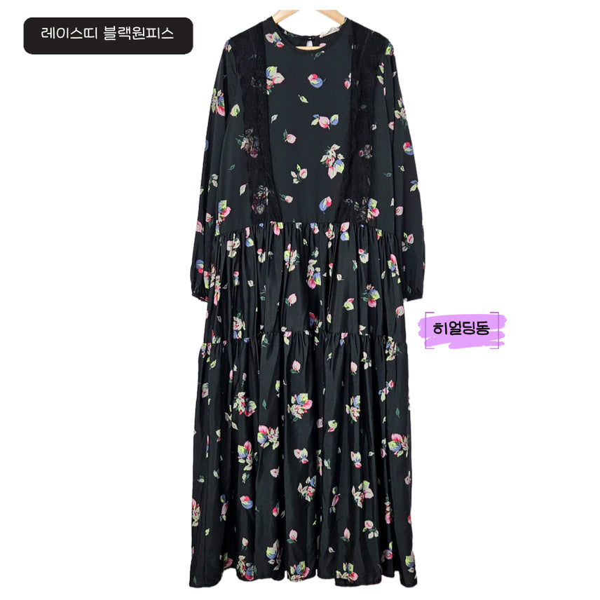 [BUNJANG] Gemma Bella Lace Band Black Long Dress / 딩동 :) 원피스세일/젬마벨라/M66까지추천/레이스띠 블랙원피스_67