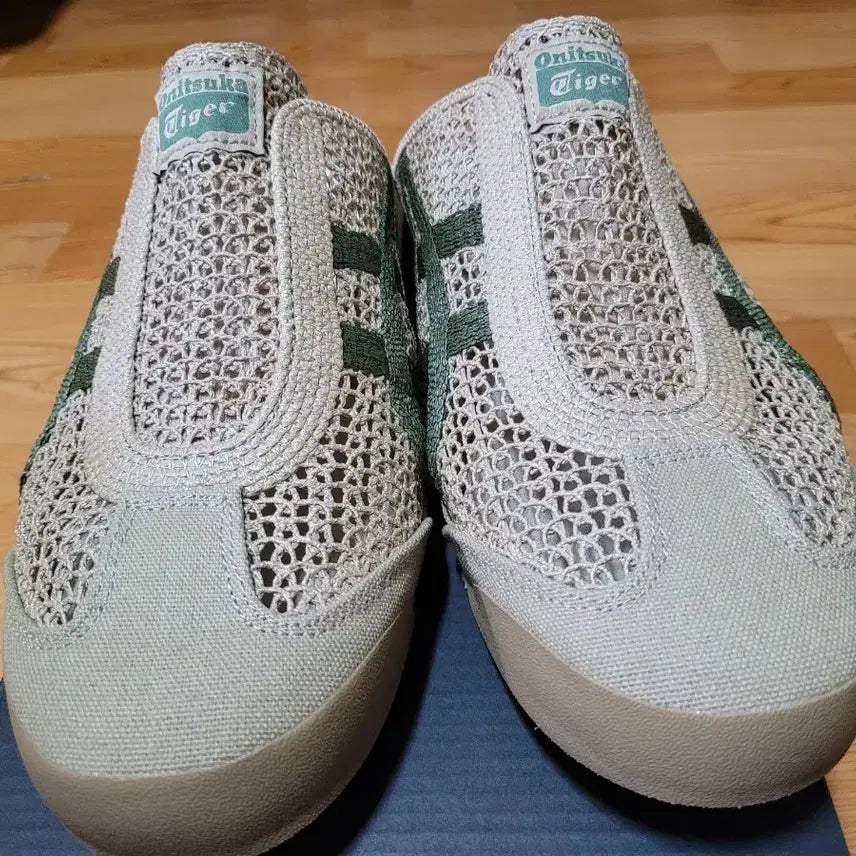 [BUNJANG] Onitsuka Tiger Mesh Sandals/Slippers (Beige/Green) / 오니츠카타이거 샌들 슬리퍼 메쉬 베이지/그린
