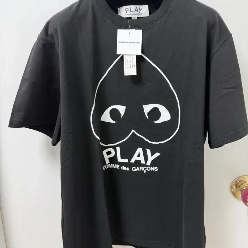 [BUNJANG] Comme des Garçons PLAY Outline Heart T-Shirt / 꼼데가르송 PLAY 아웃라인 하트 티셔츠 XXL, XL, L