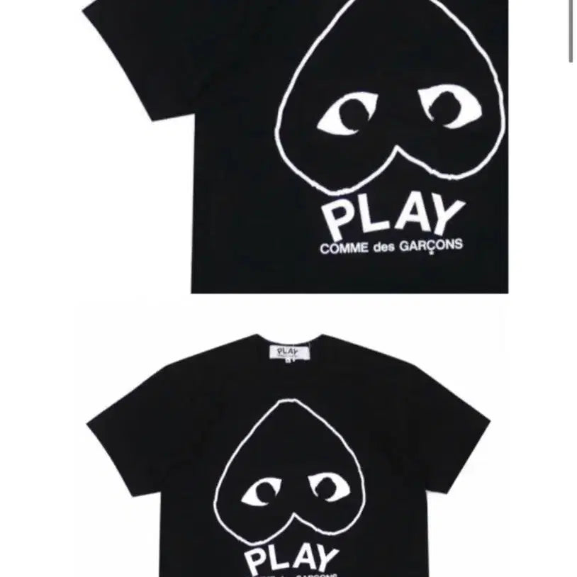 [BUNJANG] Comme des Garçons PLAY Outline Heart T-Shirt / 꼼데가르송 PLAY 아웃라인 하트 티셔츠 XXL, XL, L