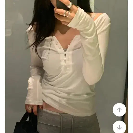 [BUNJANG] Uini Tencel Murray Button Top (Ivory) / 유이니 텐셀 Murray button top (아이보리)