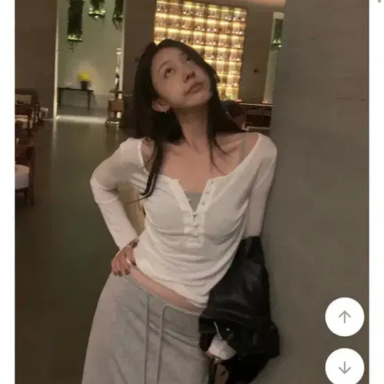 [BUNJANG] Uini Tencel Murray Button Top (Ivory) / 유이니 텐셀 Murray button top (아이보리)