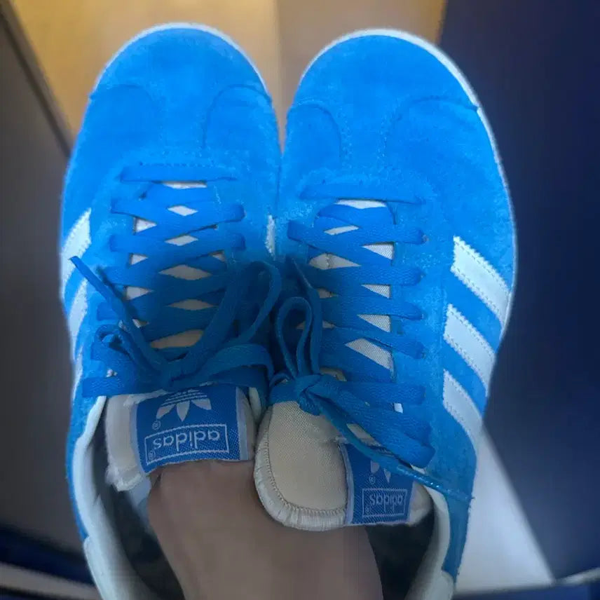 [BUNJANG] Adidas Gazelle Bold Aqua White Sneakers (230) / 아디다스 가젤 볼드 아쿠아 오프 화이트 230