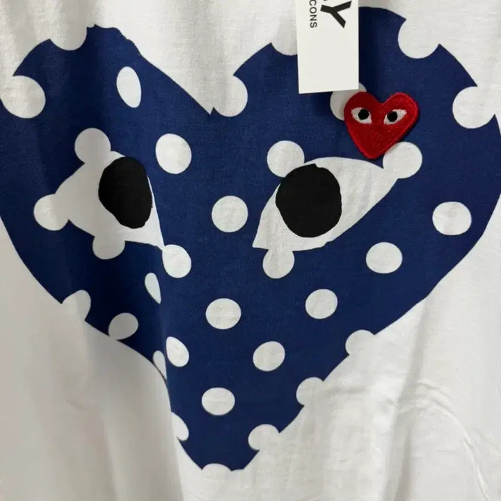 [BUNJANG] Comme des Garçons PLAY Polka Dot Heart T-Shirt / 꼼데가르송 PLAY 도트 하트 반팔티 XXL / XL / L