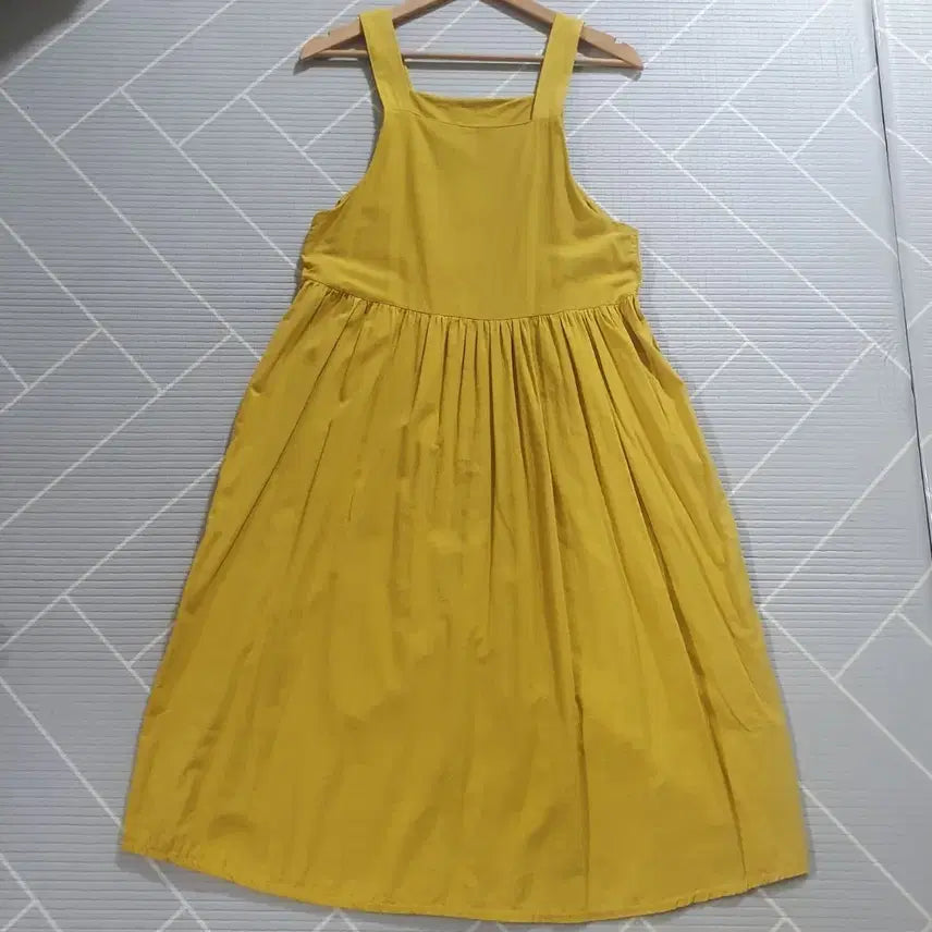 [BUNJANG] Suspender Long One-Piece Dress / (2회착용)멜빵 롱원피스.끈원피스.멜빵원피스