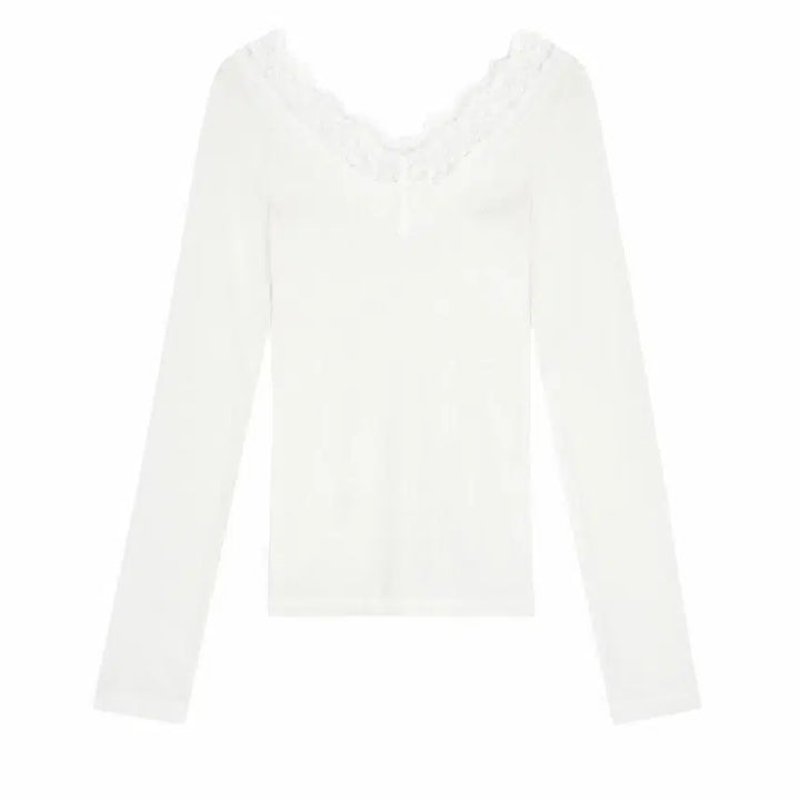 [BUNJANG] Clishier Cream Donut Long Sleeve White / 클리시어 크림도넛 롱슬리브 화이트