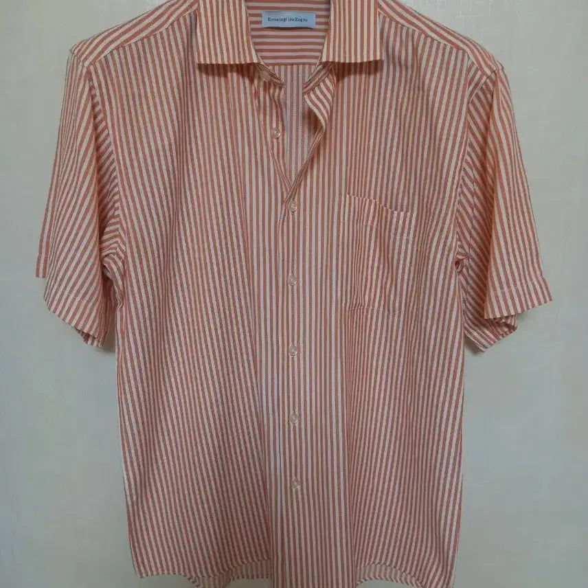 [BUNJANG] Ermenegildo Zegna Orange Stripe Shirt / 에르메네질도제냐 셔츠 105 [미사용]