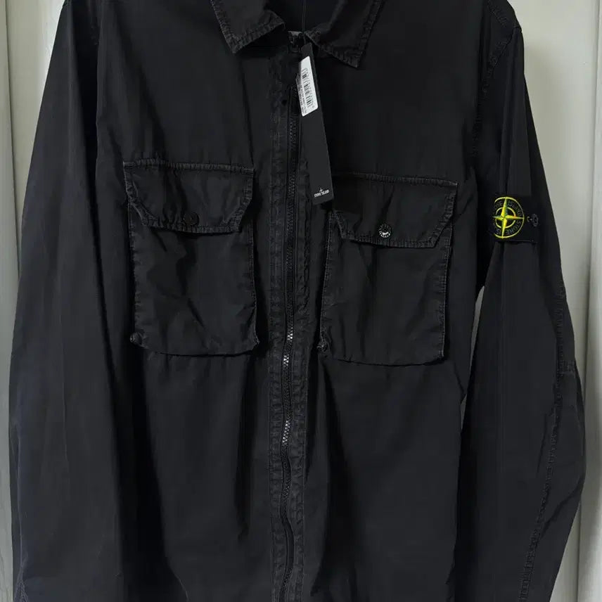 [BUNJANG] Stone Island 113WN Overshirt Black 21FW XL / 스톤아일랜드 올드이펙트 오버셔츠 블랙 21FW