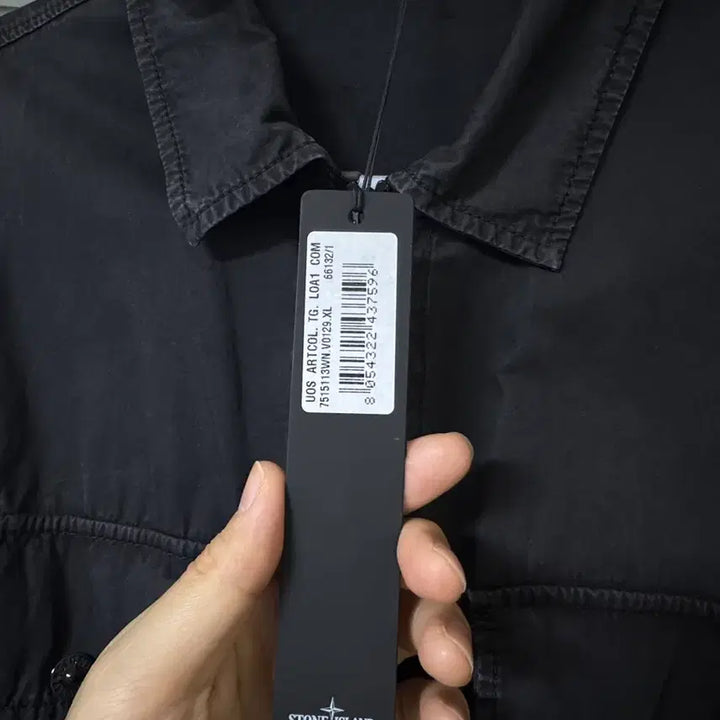 [BUNJANG] Stone Island 113WN Overshirt Black 21FW XL / 스톤아일랜드 올드이펙트 오버셔츠 블랙 21FW