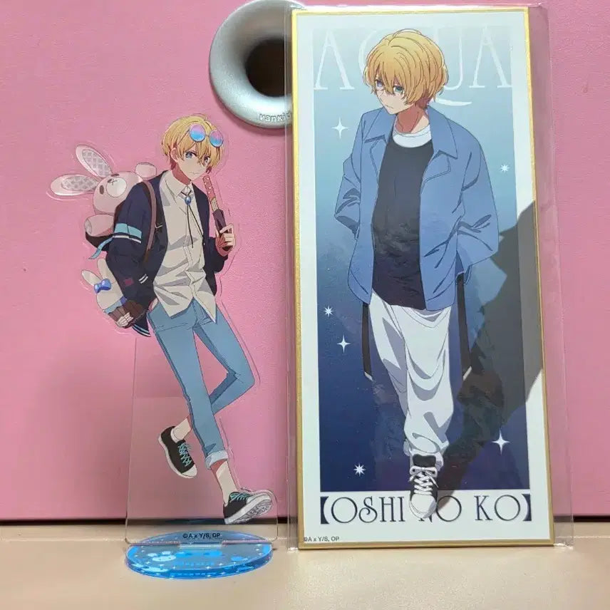 [BUNJANG] Oshi no Ko Hoshino Aqua Acrylic Stand &amp; Shikishi Bundle Set / 최애의 아이 호시노 아쿠아 아크릴 스탠드, 색지 일괄