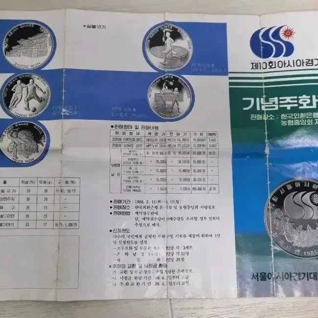 [BUNJANG] 1986 Seoul Asian Games Commemorative Coin (1000 Won) / 1986 서울아시안게임 기념주화 1천원권