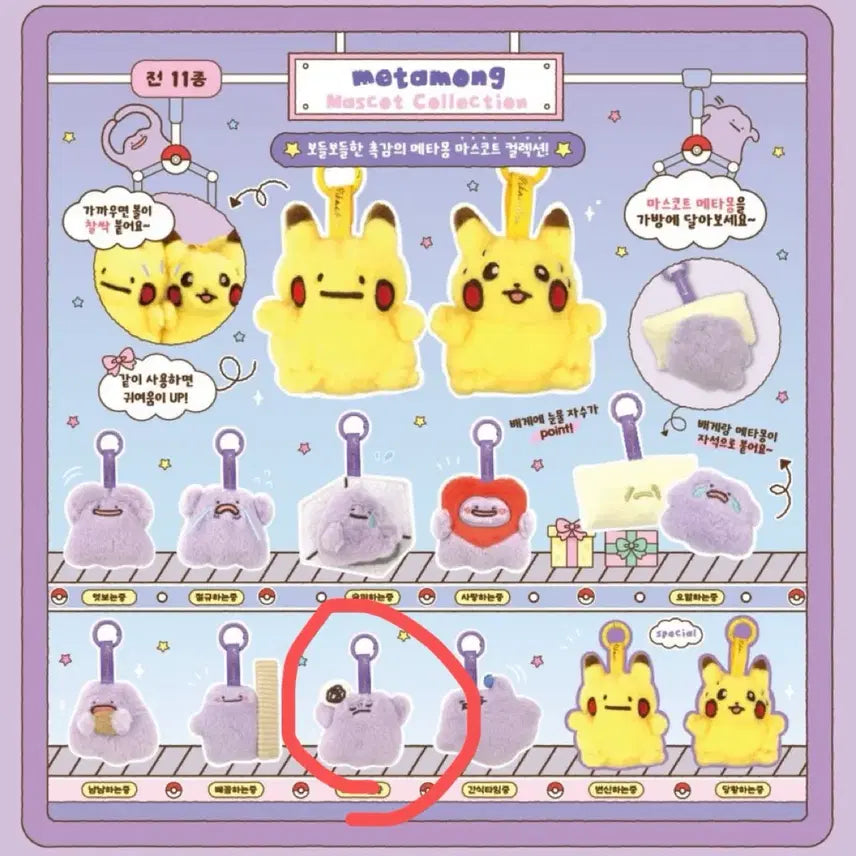 [BUNJANG] Metamong Keyring (Pensive Expression) / 메타몽 키링 고뇌하는중