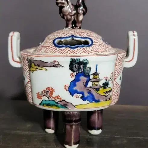 [BUNJANG] Celadon Incense Burner with Embossed Patterns / 도자기 향로 (k-330)