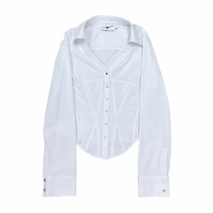 [BUNJANG] 2000 Archives White Corset Shirt / 2000 아카이브스 화이트 코르셋 셔츠