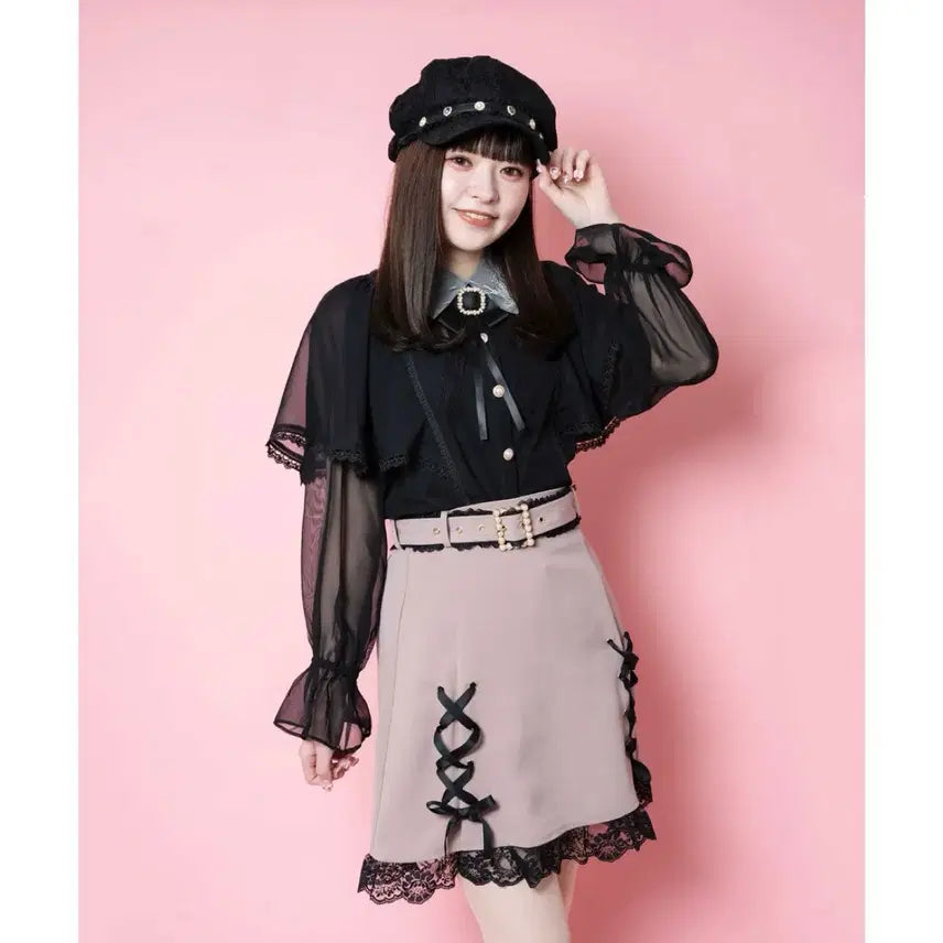 [BUNJANG] Rosita Cape Blouse / 희귀매물)로지타 케이프 블라우스 지뢰계 양산형