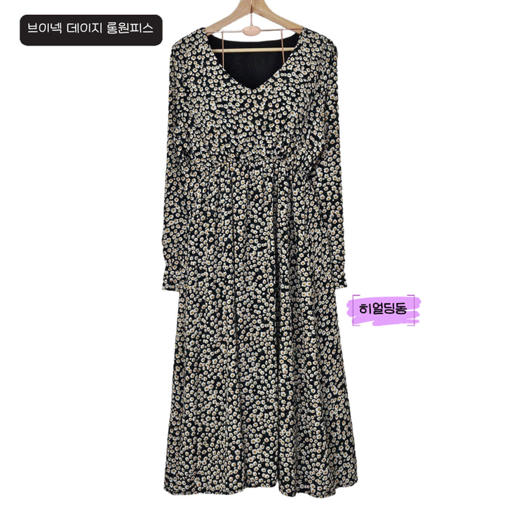 [BUNJANG] Daisy Flower Waist Banding Long Dress / 딩동 :) 원피스세일/M~L까지/데이지 허리밴딩 롱원피스_68