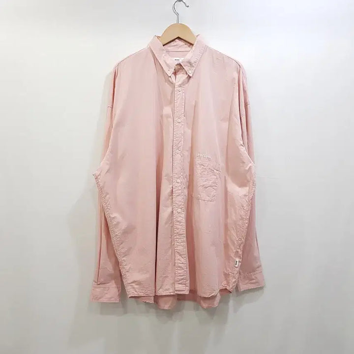 [BUNJANG] Vintage Light Pink Oversized Boxy Long Sleeve Shirt Men&