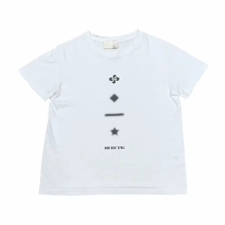 [BUNJANG] Heretic V Logo Short Sleeve T-Shirt White / 헤레틱 V 로고 반팔티 화이트