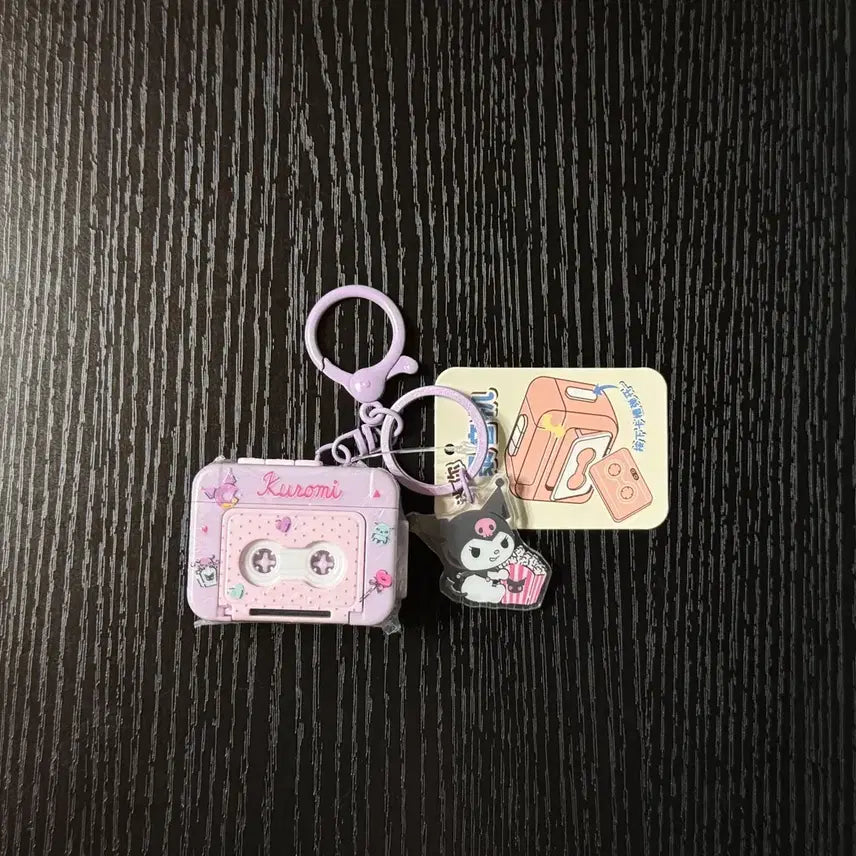 [BUNJANG] Sanrio Kuromi Working Cassette Player Mini Figure Keychain / 쿠로미 녹음기 카세트 플레이어 키링 산리오 가챠 피규어