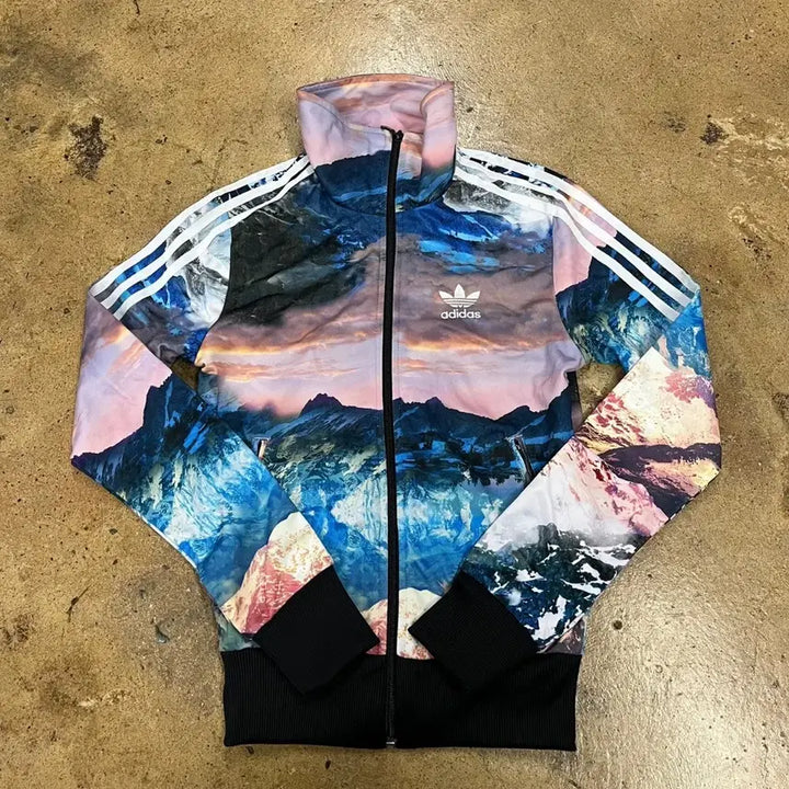 [BUNJANG] Adidas Mountain Print Hoodie Jersey / [정품/85] 아디다스 마운틴 프린트 후드 져지