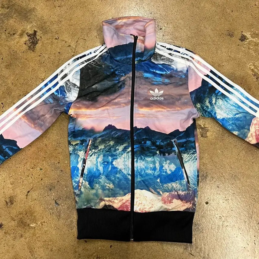 [BUNJANG] Adidas Mountain Print Hoodie Jersey / [정품/85] 아디다스 마운틴 프린트 후드 져지