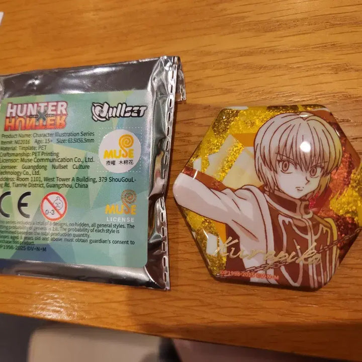 [BUNJANG] Hunter x Hunter Kurapika Hexagonal Can Badge / 헌터헌터 육각형 캔뱃지 크라피카