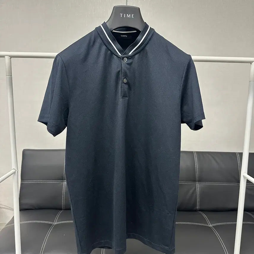 [BUNJANG] Theory Navy Collar Short-Sleeve T-Shirt Size 95 / 사이즈 95) 띠어리 네이비 카라 반팔티
