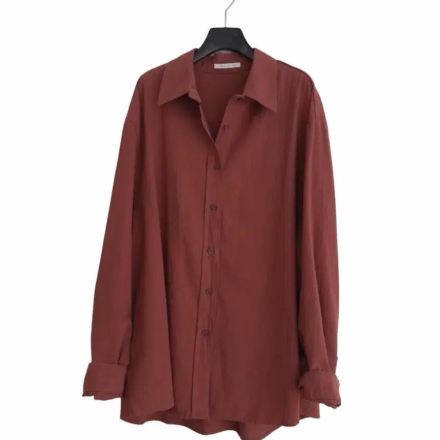 [BUNJANG] Brick Washed Linen Boxy Fit Shirt / 교신안함)브릭 워싱 린넨 박시핏 셔츠