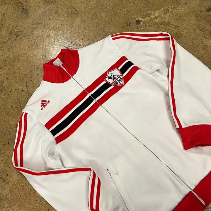 [BUNJANG] Adidas White Red Track Top Jersey / [정품/105] 아디다스 화이트 레드 트랙탑 져지