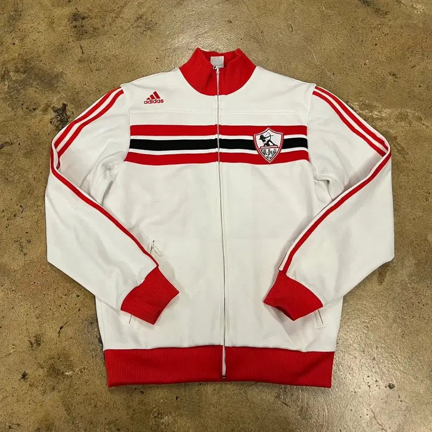 [BUNJANG] Adidas White Red Track Top Jersey / [정품/105] 아디다스 화이트 레드 트랙탑 져지