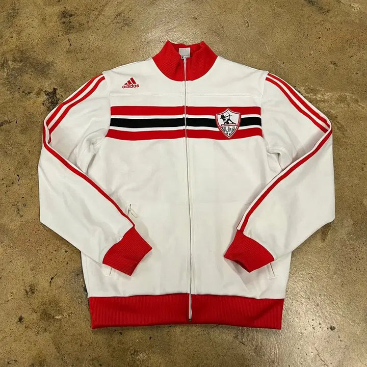 [BUNJANG] Adidas White Red Track Top Jersey / [정품/105] 아디다스 화이트 레드 트랙탑 져지