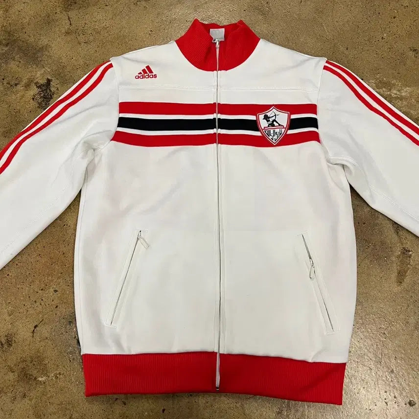 [BUNJANG] Adidas White Red Track Top Jersey / [정품/105] 아디다스 화이트 레드 트랙탑 져지