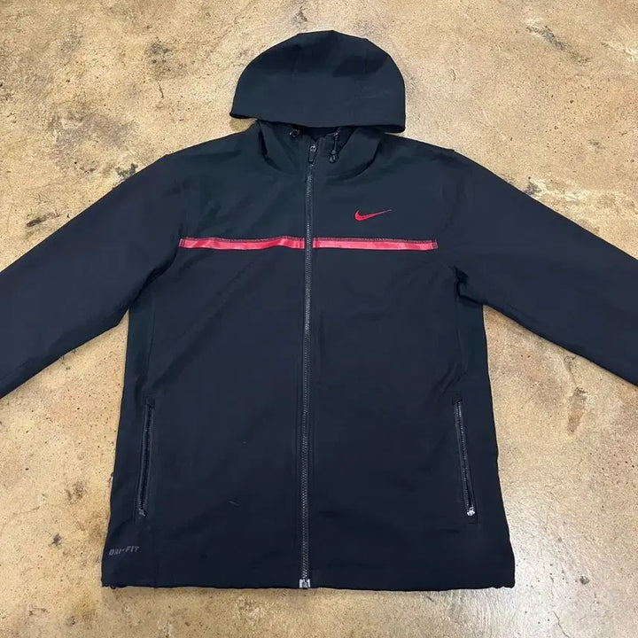 [BUNJANG] Nike Black Hooded Windbreaker Jacket / [정품/L] 나이키 블랙 후드 바람막이 자켓