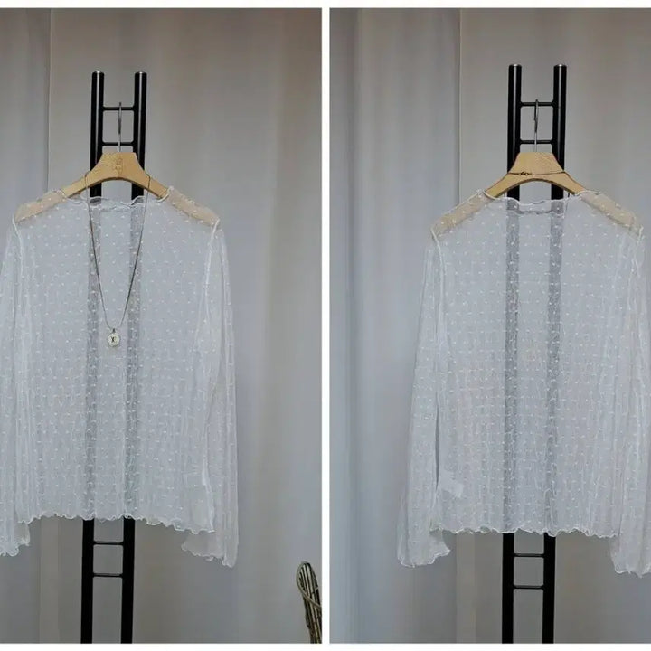 [BUNJANG] Korean Made Lace See-Through Spandex T-Shirt / 국산 레이스 시스루 스판티셔츠 새상품(66-77정도)