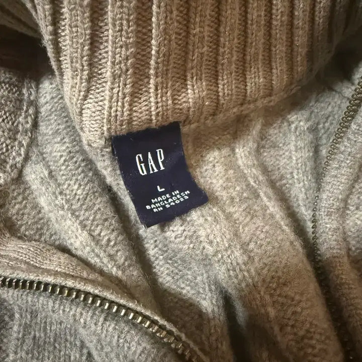 [BUNJANG] Old Gap Lambswool Quarter Zip Knit L / 올드갭 GAP 램스울 쿼터집 니트 L