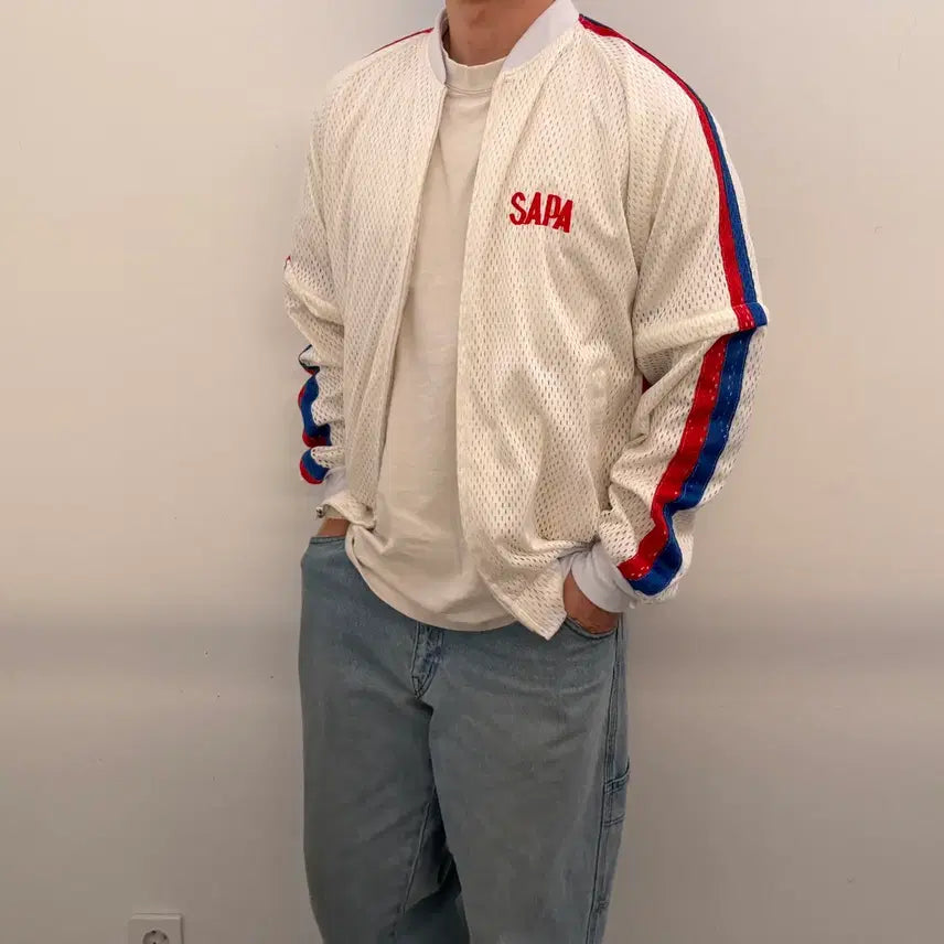 [BUNJANG] Vintage Mesh Two-Way Track Jacket / 빈티지 매쉬 투웨이 트랙 자켓