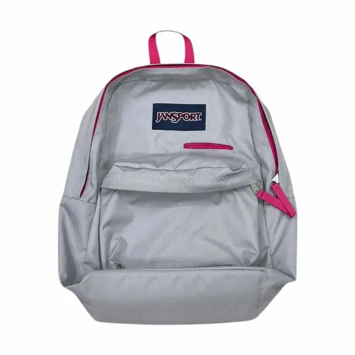 [BUNJANG] JanSport Vintage Pocket Backpack (Grey/Pink) / 잔스포츠 빈티지 포켓 회핑 그레이 핑크 백팩 가방