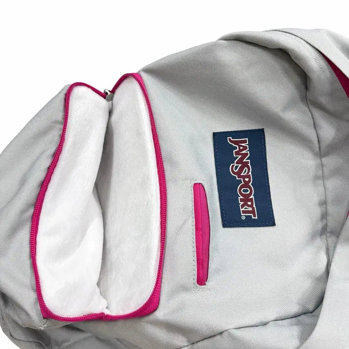 [BUNJANG] JanSport Vintage Pocket Backpack (Grey/Pink) / 잔스포츠 빈티지 포켓 회핑 그레이 핑크 백팩 가방