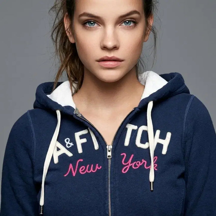 [BUNJANG] Abercrombie Navy Vintage Hooded Zip-Up S / 여성 아베크롬비 빈티지 네이비 후드집업 S