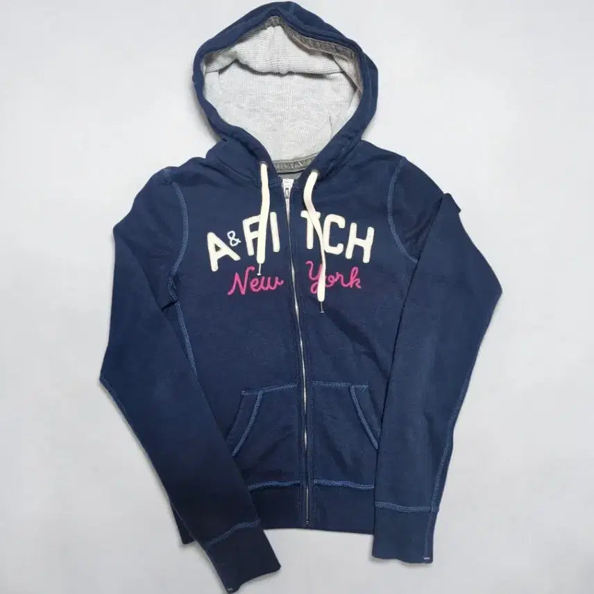 [BUNJANG] Abercrombie Navy Vintage Hooded Zip-Up S / 여성 아베크롬비 빈티지 네이비 후드집업 S
