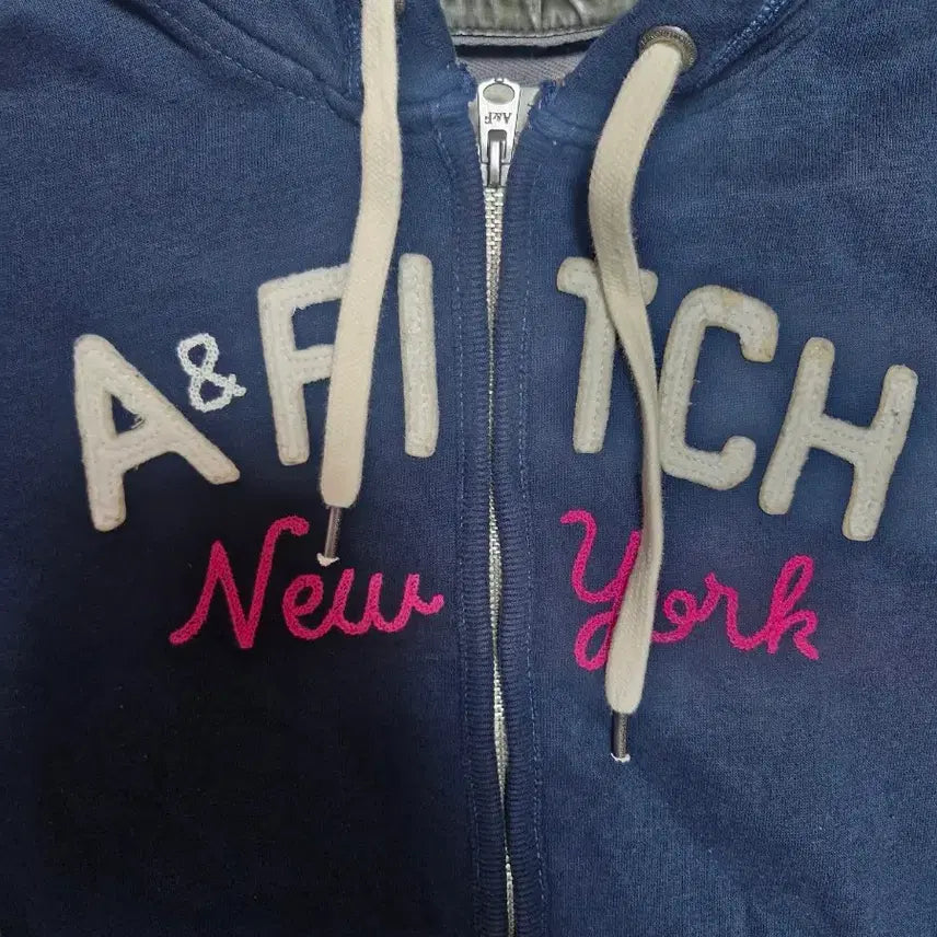 [BUNJANG] Abercrombie Navy Vintage Hooded Zip-Up S / 여성 아베크롬비 빈티지 네이비 후드집업 S
