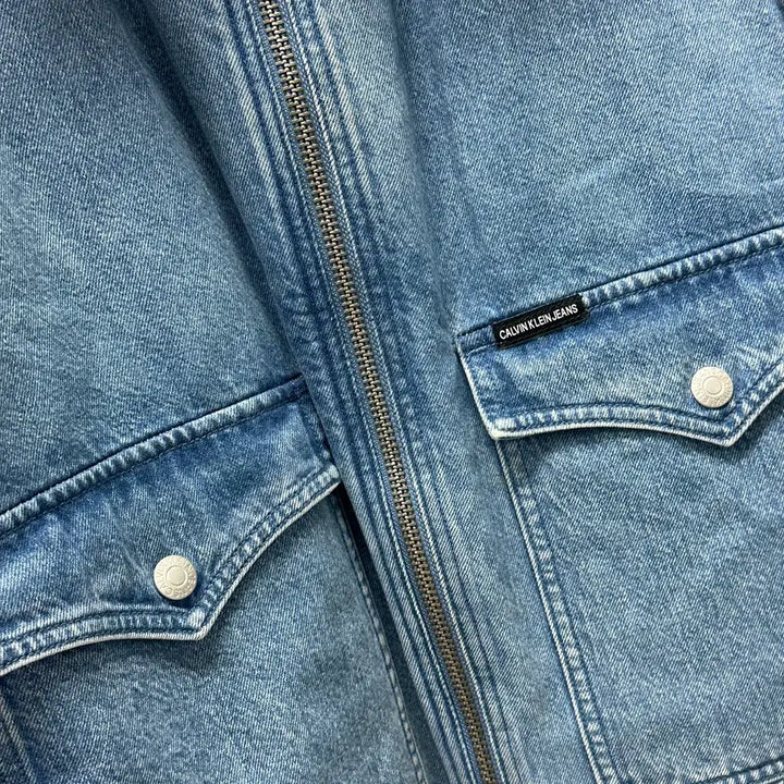 [BUNJANG] Calvin Klein Jeans Sherpa Collar Denim Jacket Size 105 / 사이즈 105) 캘빈클라인진 양털카라 데님 자켓