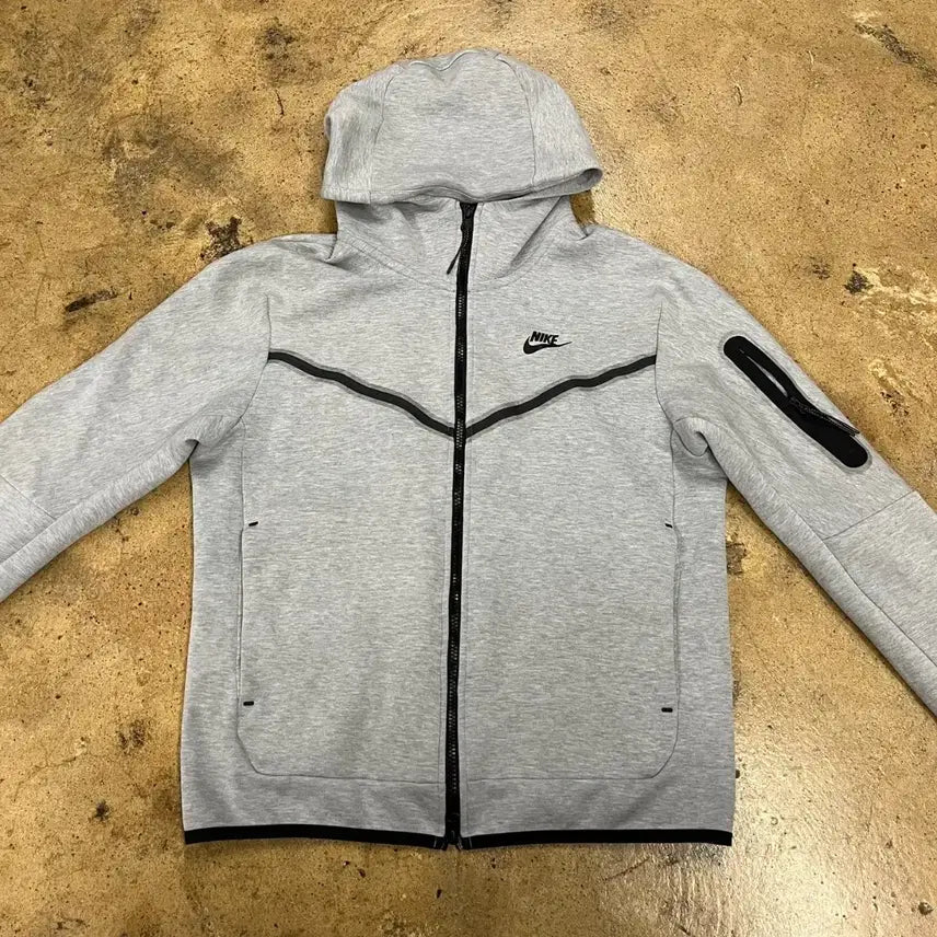 [BUNJANG] Nike Tech Fleece Hooded Zip-Up Gray / [정품/M] 나이키 테크 플리스 후드 집업 회색