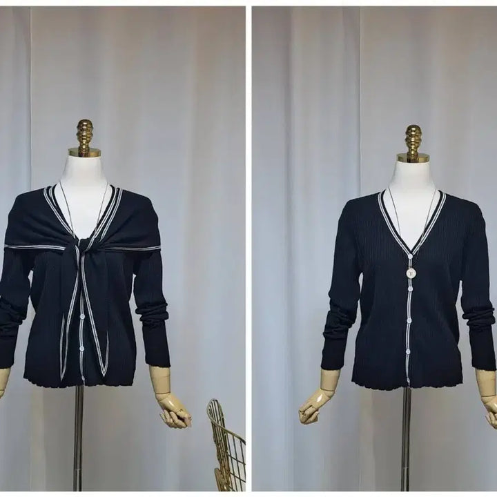 [BUNJANG] Thin Knit Cardigan + Shawl Set - New Arrival / 얇은 니트가디건+숄 세트 새상품(66까지)