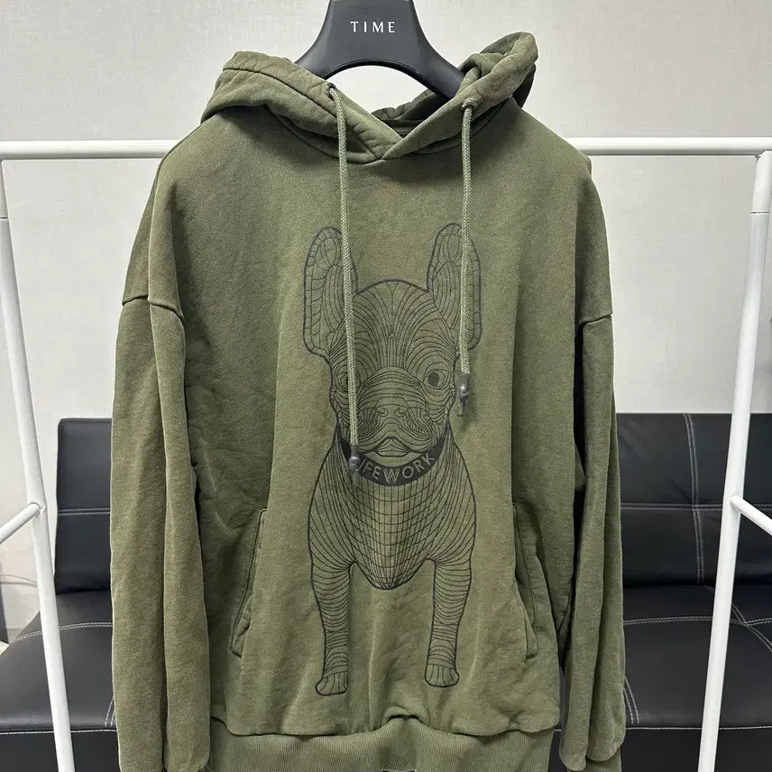 [BUNJANG] Lifework Bulldog Hoodie Size 100 / 사이즈 100) 라이프워크 불독 후드티