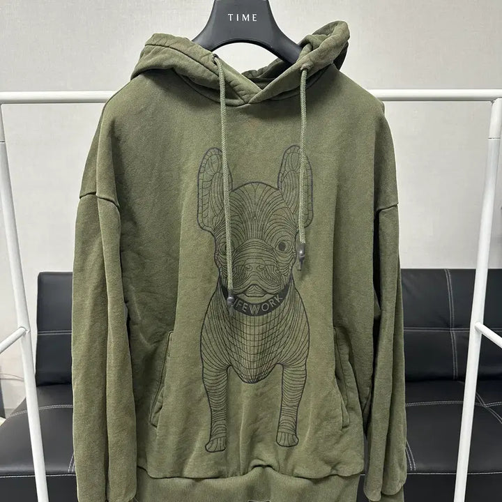 [BUNJANG] Lifework Bulldog Hoodie Size 100 / 사이즈 100) 라이프워크 불독 후드티
