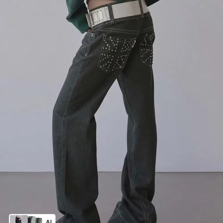 [BUNJANG] Sculptor Union Jack Denim Indigo Gray S New / 스컬프터 유니온잭 데님 인디고 그레이 S 새상품